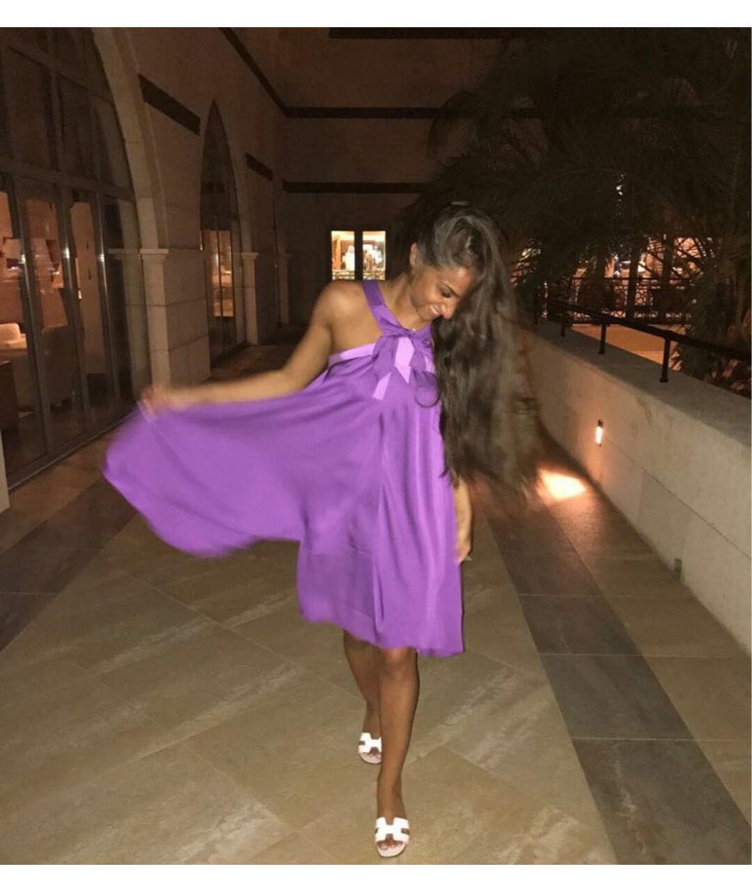 ELIE TAHARI Фиолетовое шелковое коктейльное платье, фото 3