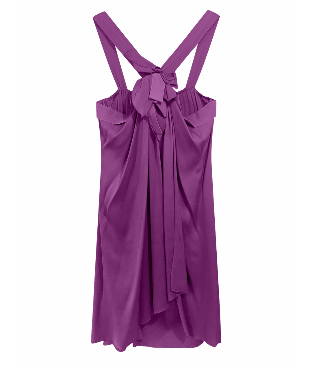 ELIE TAHARI Фиолетовое шелковое коктейльное платье, фото 1