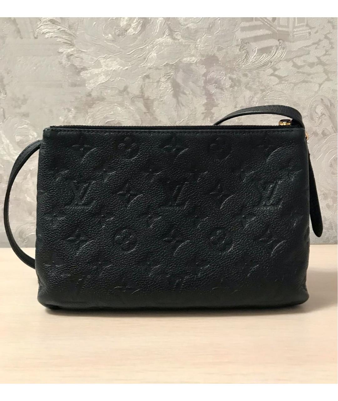 LOUIS VUITTON Черная кожаная сумка через плечо, фото 2