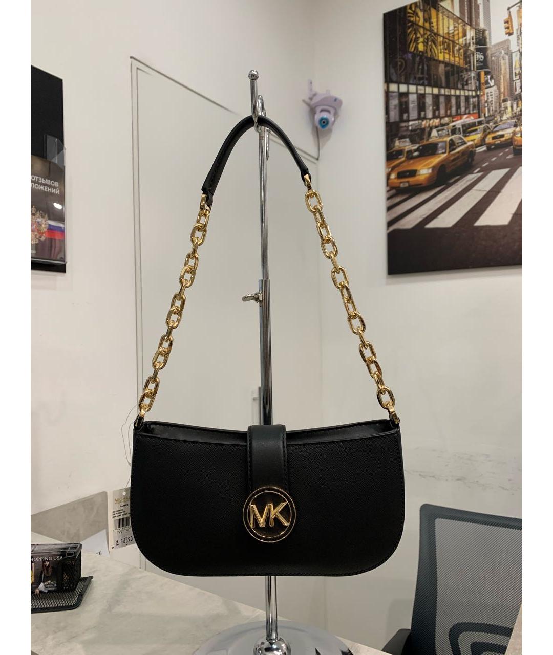 MICHAEL MICHAEL KORS Черная сумка через плечо из искусственной кожи, фото 6