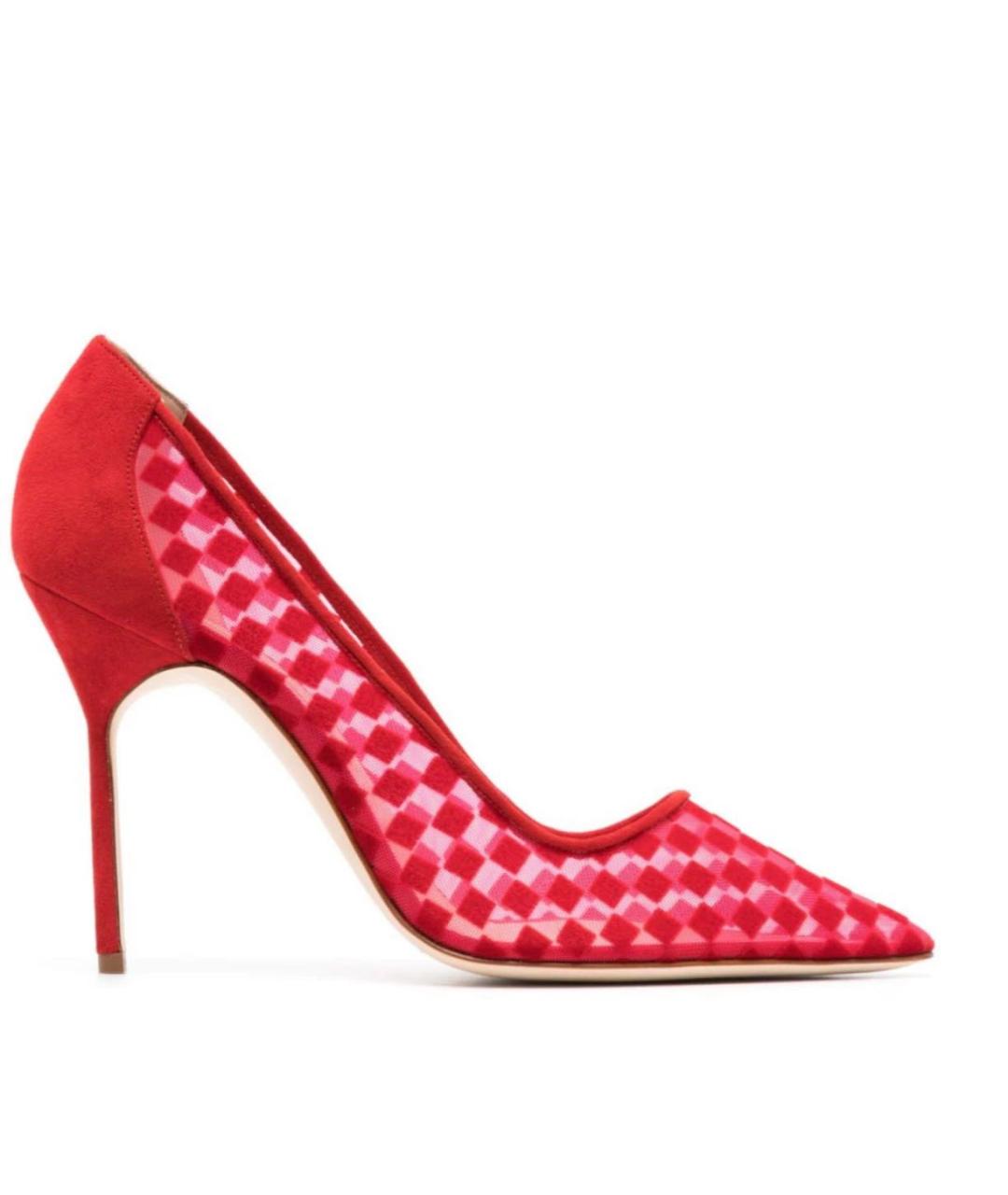 MANOLO BLAHNIK Красные кожаные туфли, фото 6