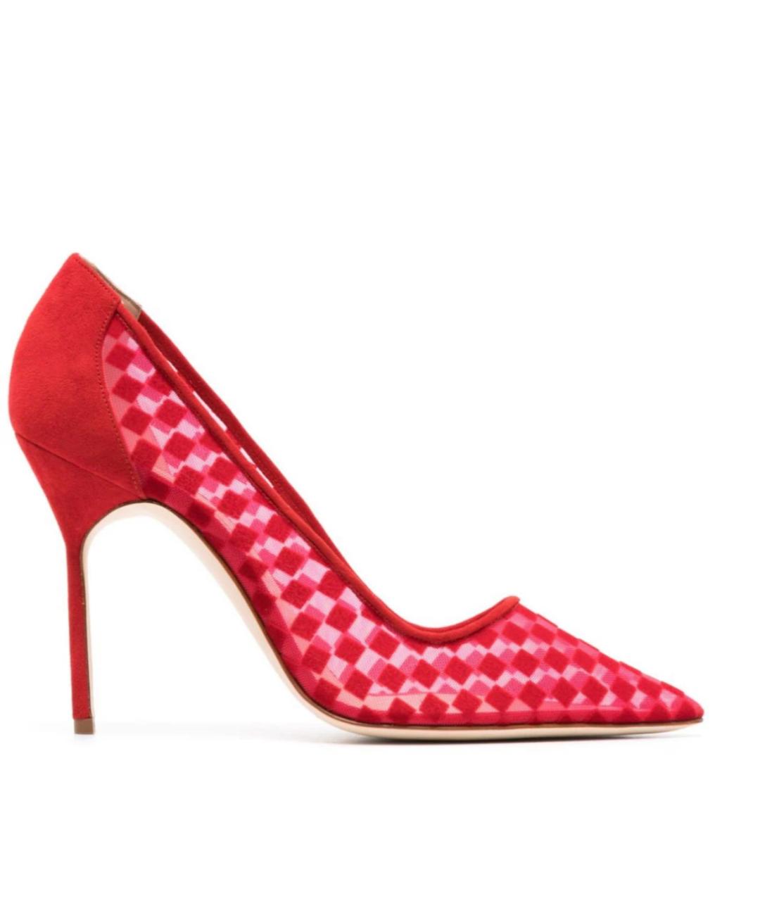MANOLO BLAHNIK Красные кожаные туфли, фото 9