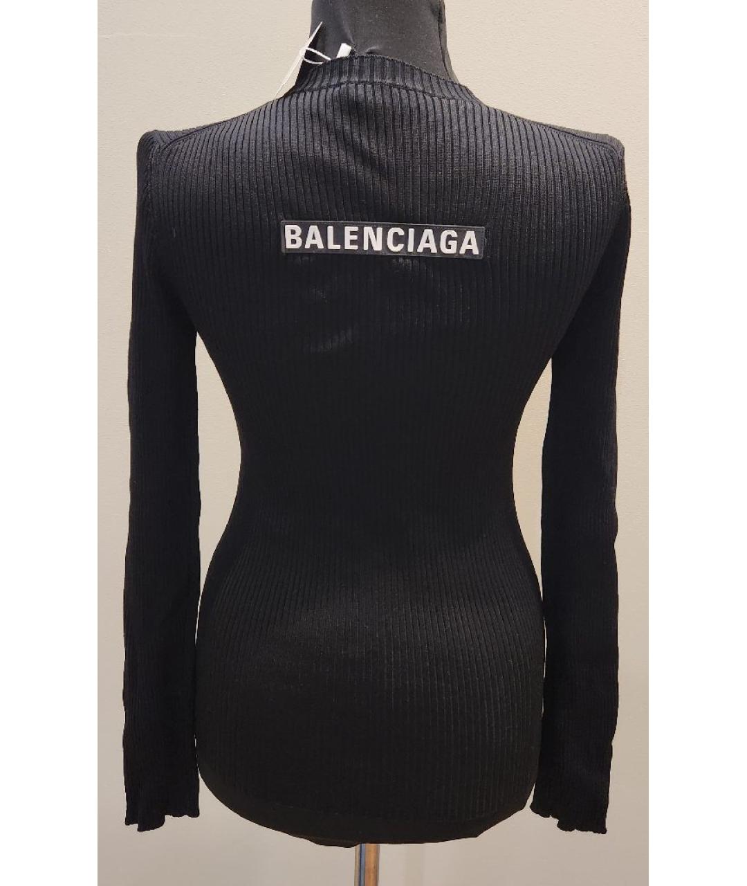 BALENCIAGA Черный полиэстеровый джемпер / свитер, фото 2