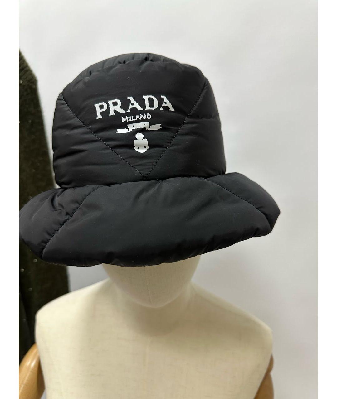 PRADA Черная шапка, фото 4