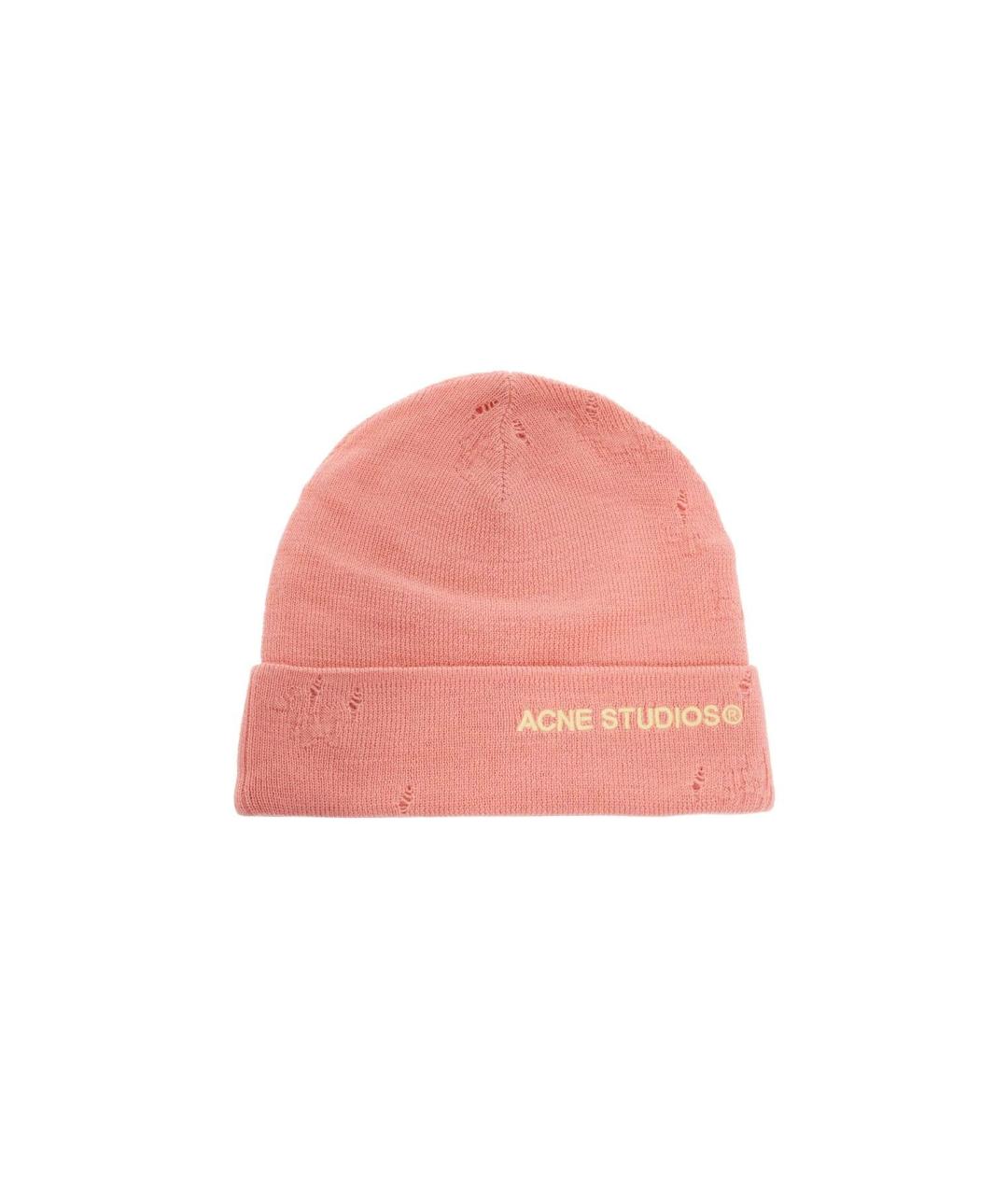 ACNE STUDIOS Розовая шерстяная шапка, фото 2