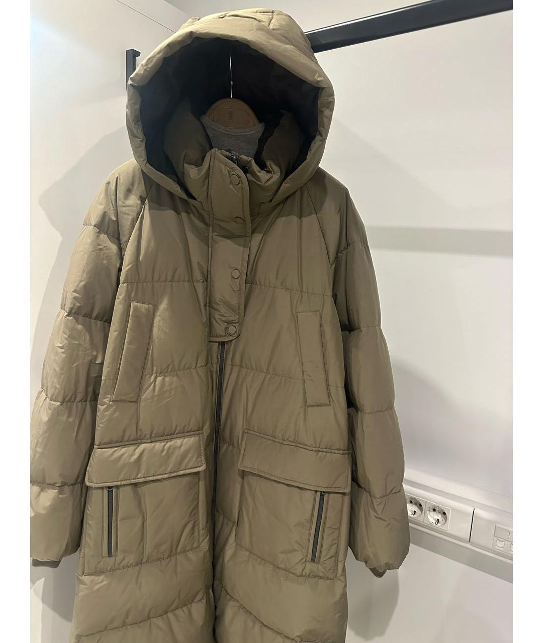 BRUNELLO CUCINELLI Хаки пуховик, фото 5