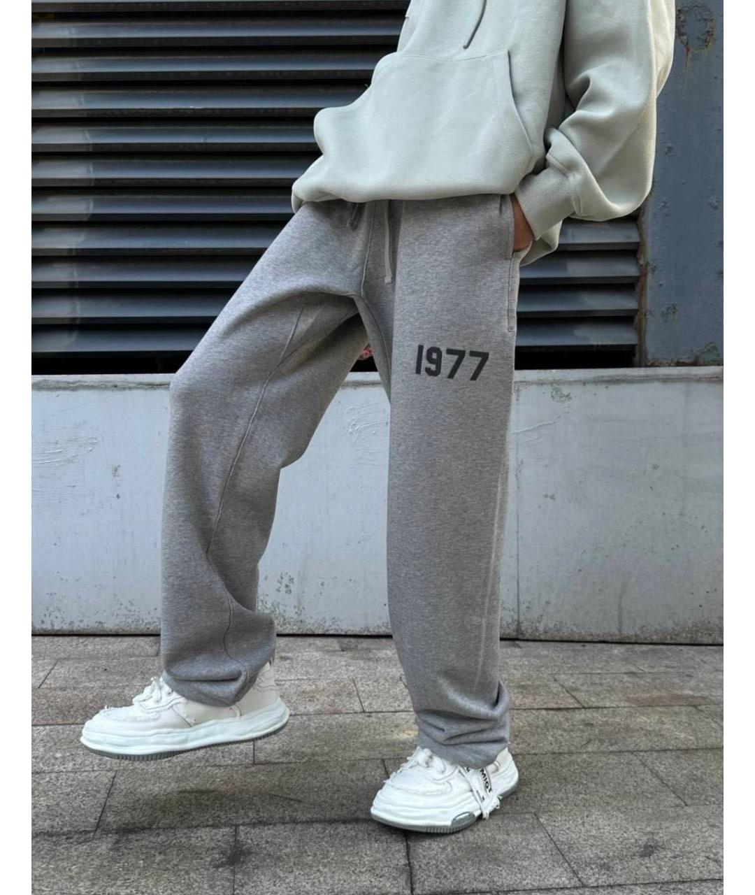 FEAR OF GOD ESSENTIALS Серые хлопковые повседневные брюки, фото 2