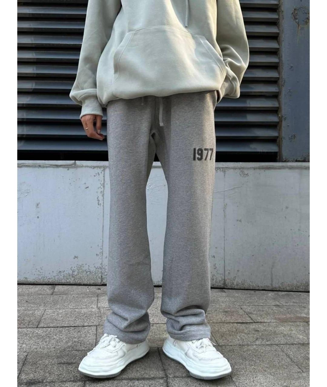 FEAR OF GOD ESSENTIALS Серые хлопковые повседневные брюки, фото 4