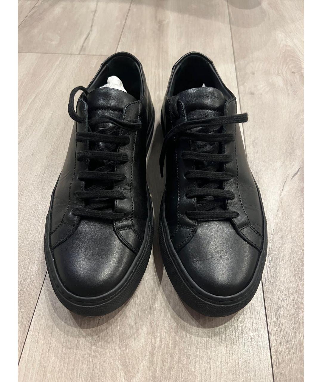 COMMON PROJECTS Черные кожаные кеды, фото 2