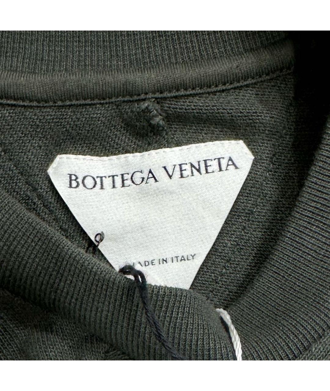 BOTTEGA VENETA Антрацитовая хлопко-эластановая футболка, фото 6