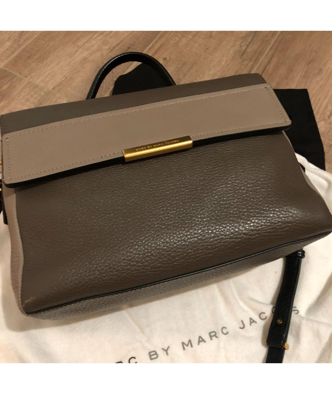 MARC BY MARC JACOBS Коричневая кожаная сумка с короткими ручками, фото 2