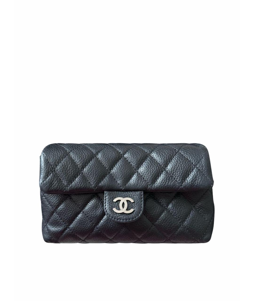 CHANEL Черная кожаная поясная сумка, фото 1