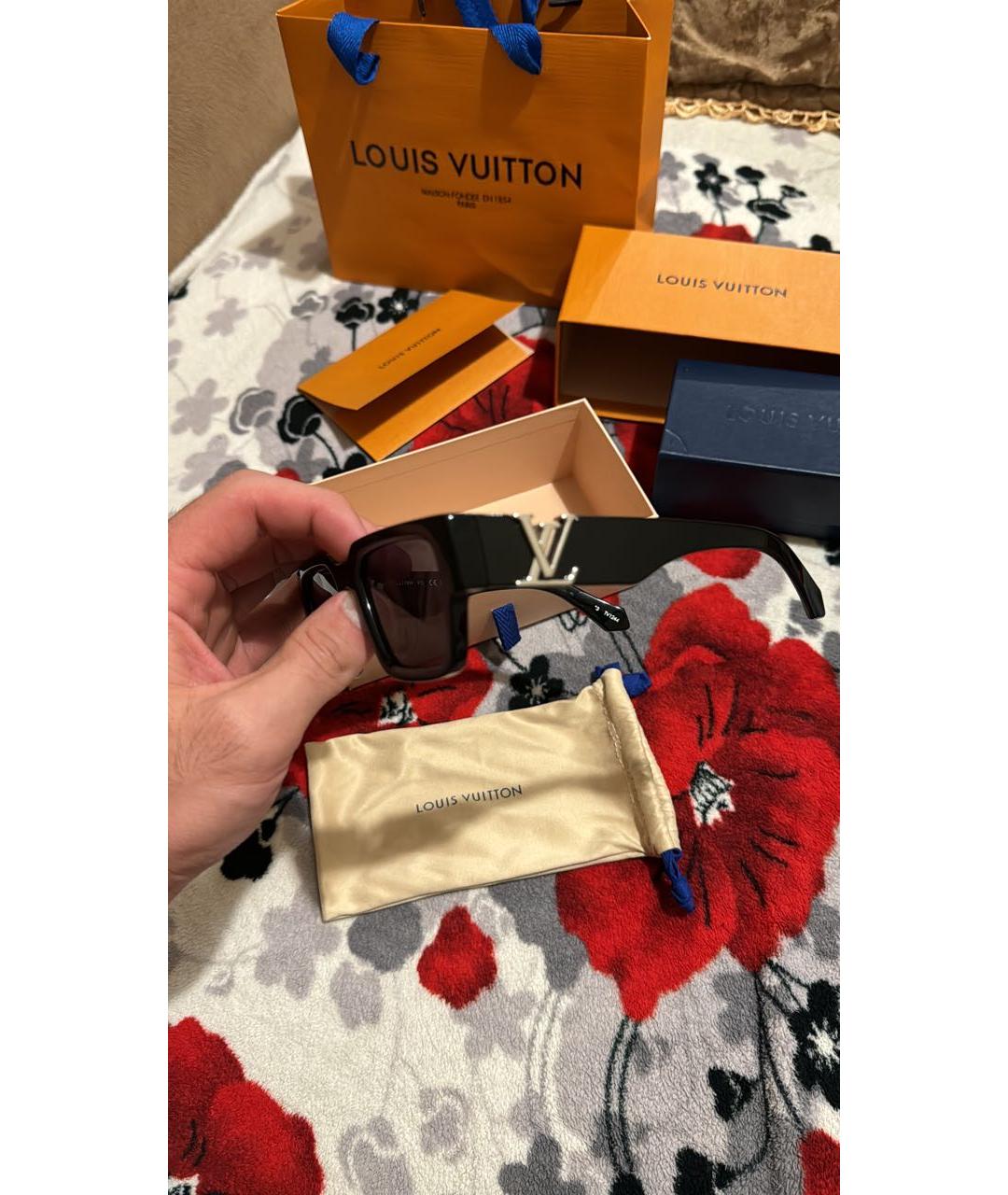 LOUIS VUITTON Черные пластиковые солнцезащитные очки, фото 3