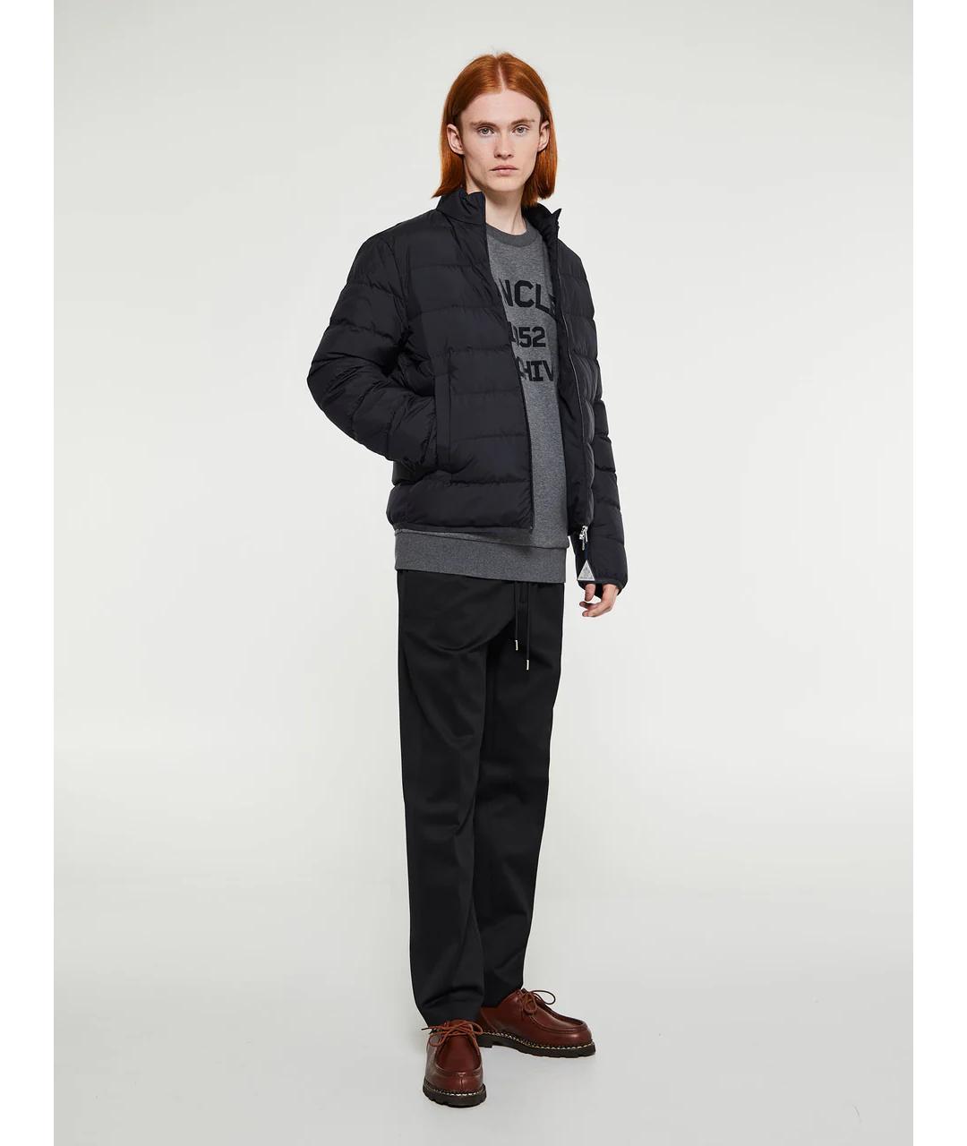 MONCLER Черные повседневные брюки, фото 3