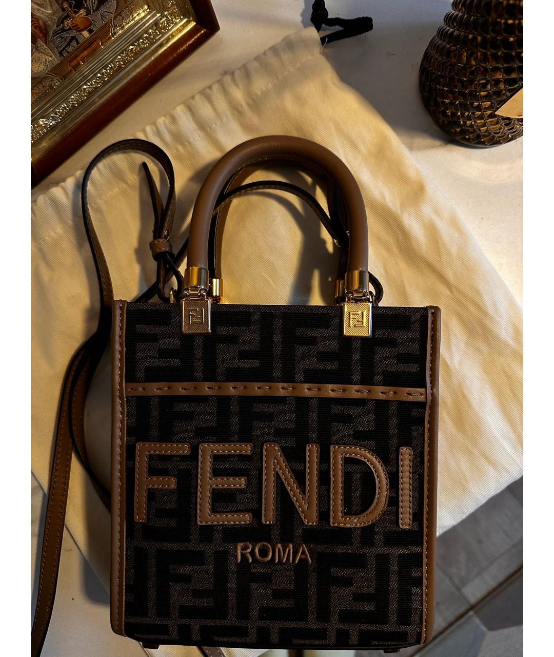 FENDI Коричневая сумка тоут, фото 8