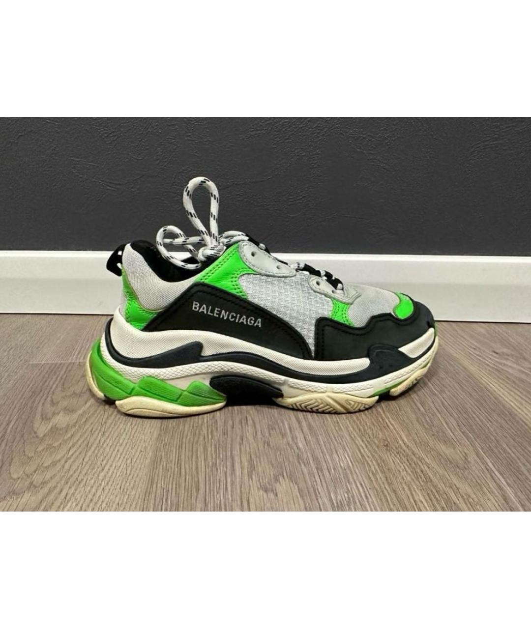 BALENCIAGA Зеленые текстильные кроссовки, фото 2