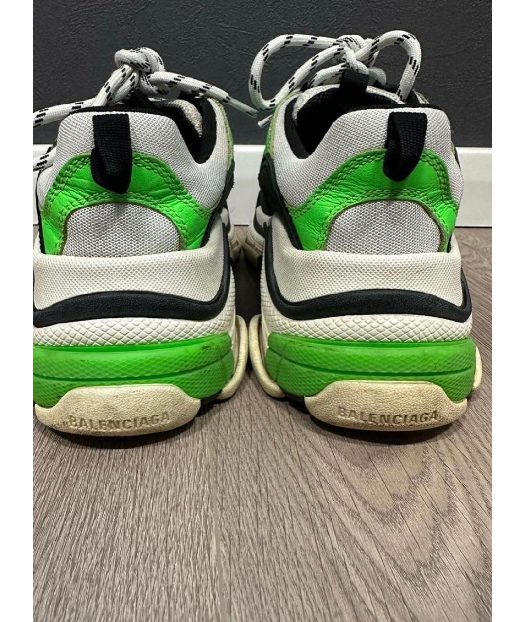 BALENCIAGA Зеленые текстильные кроссовки, фото 4