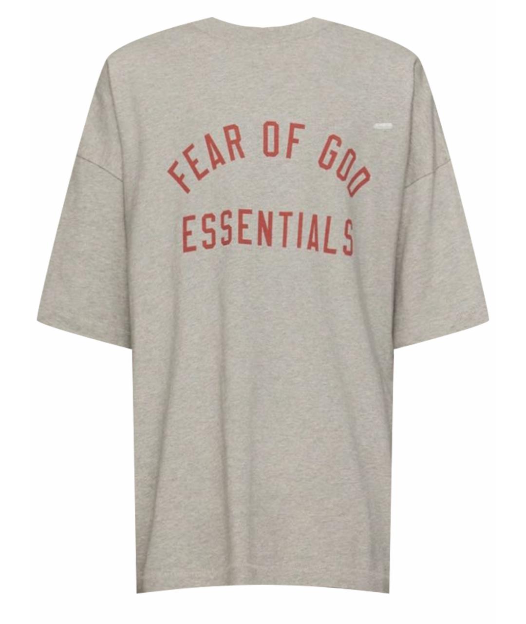 FEAR OF GOD ESSENTIALS Серая хлопковая футболка, фото 1