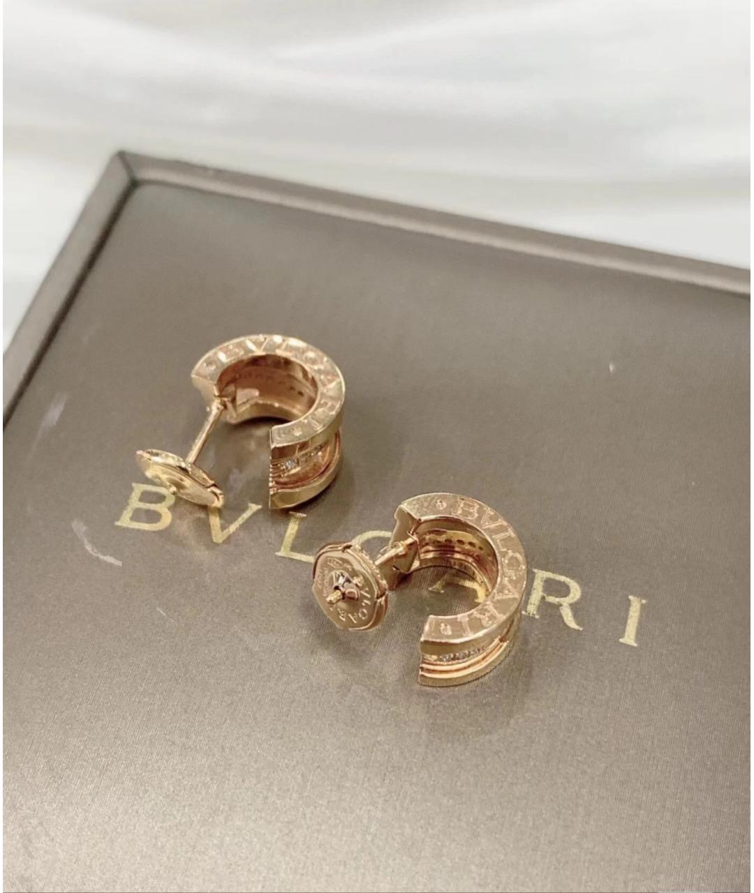 BVLGARI Розовые серьги из розового золота, фото 4