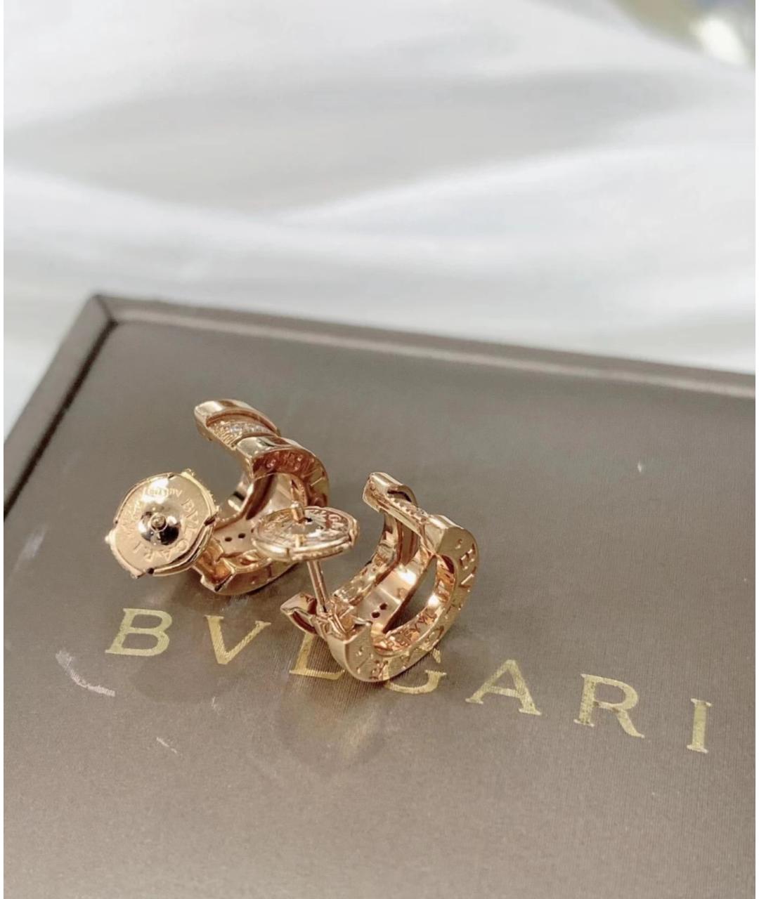 BVLGARI Розовые серьги из розового золота, фото 3