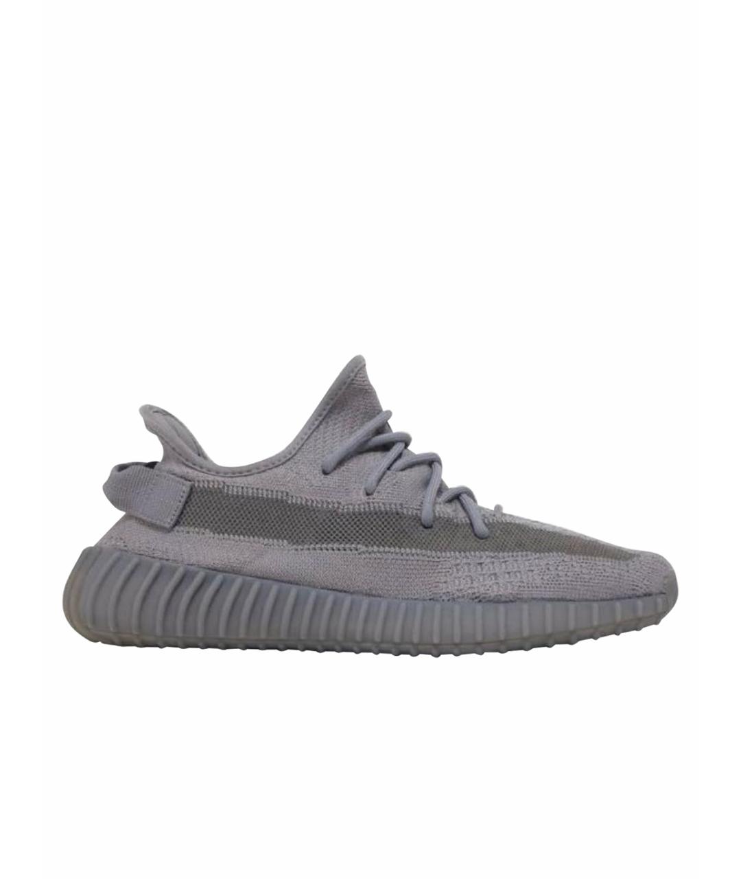 ADIDAS YEEZY Серые текстильные низкие кроссовки / кеды, фото 1