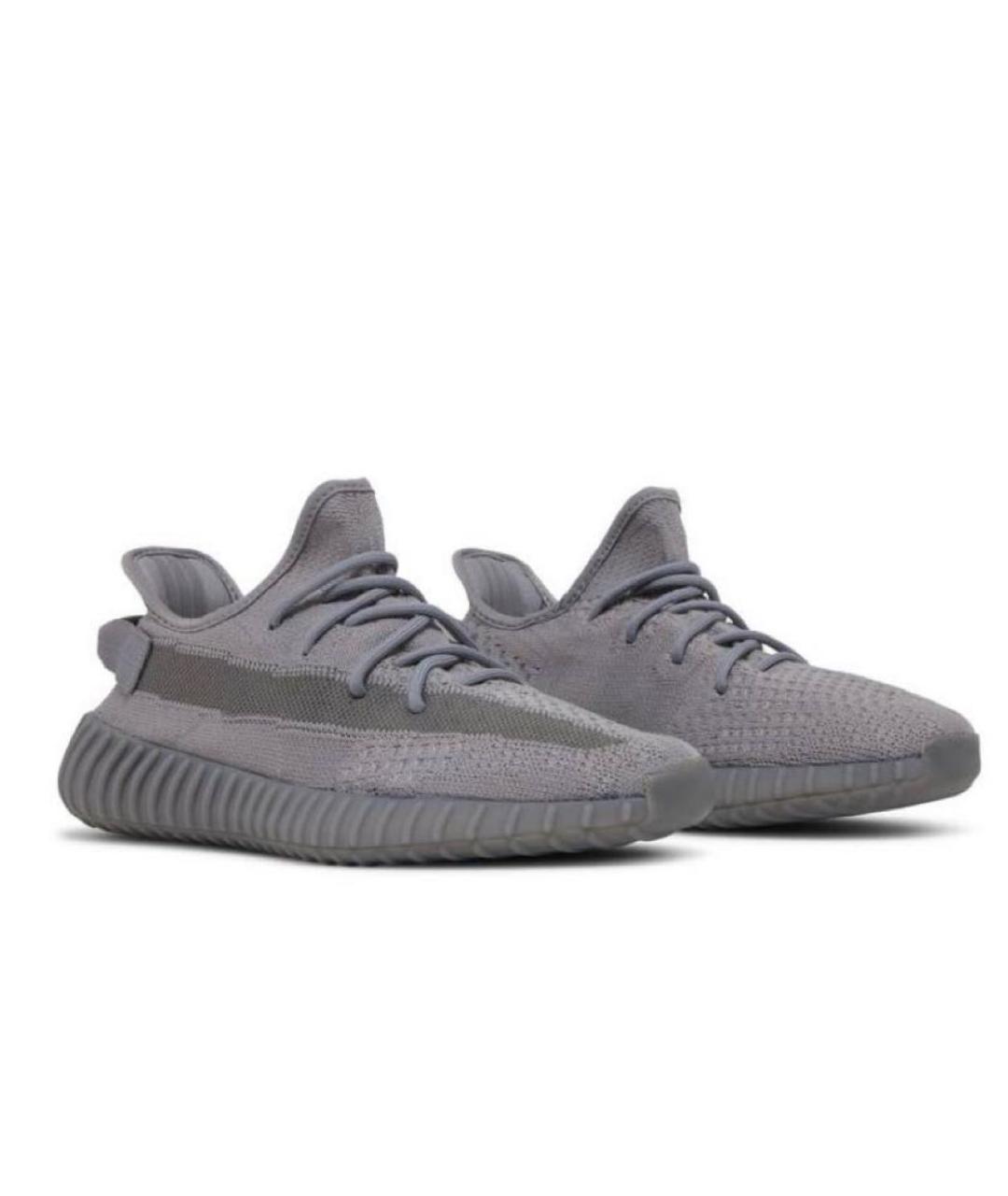 ADIDAS YEEZY Серые текстильные низкие кроссовки / кеды, фото 2