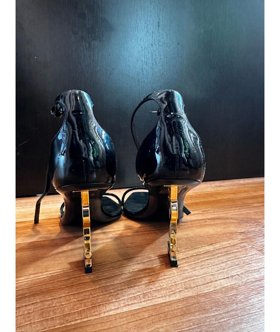 SAINT LAURENT Черные кожаные туфли, фото 4