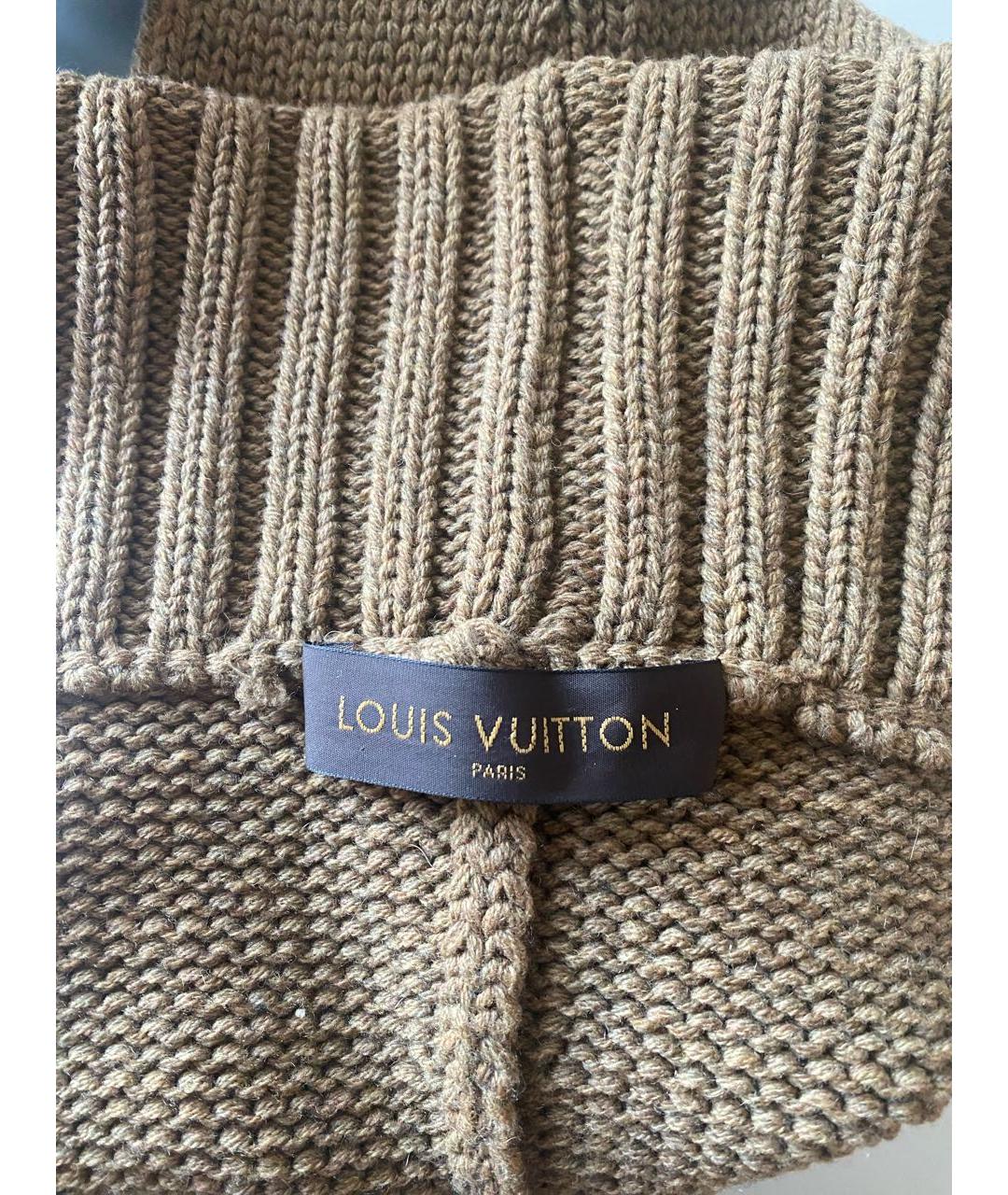 LOUIS VUITTON Коричневый шарф, фото 4
