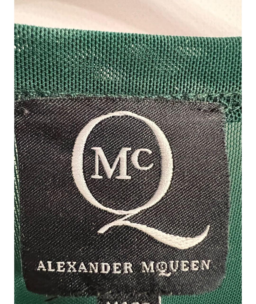 MCQ ALEXANDER MCQUEEN Зеленые вискозное коктейльное платье, фото 3