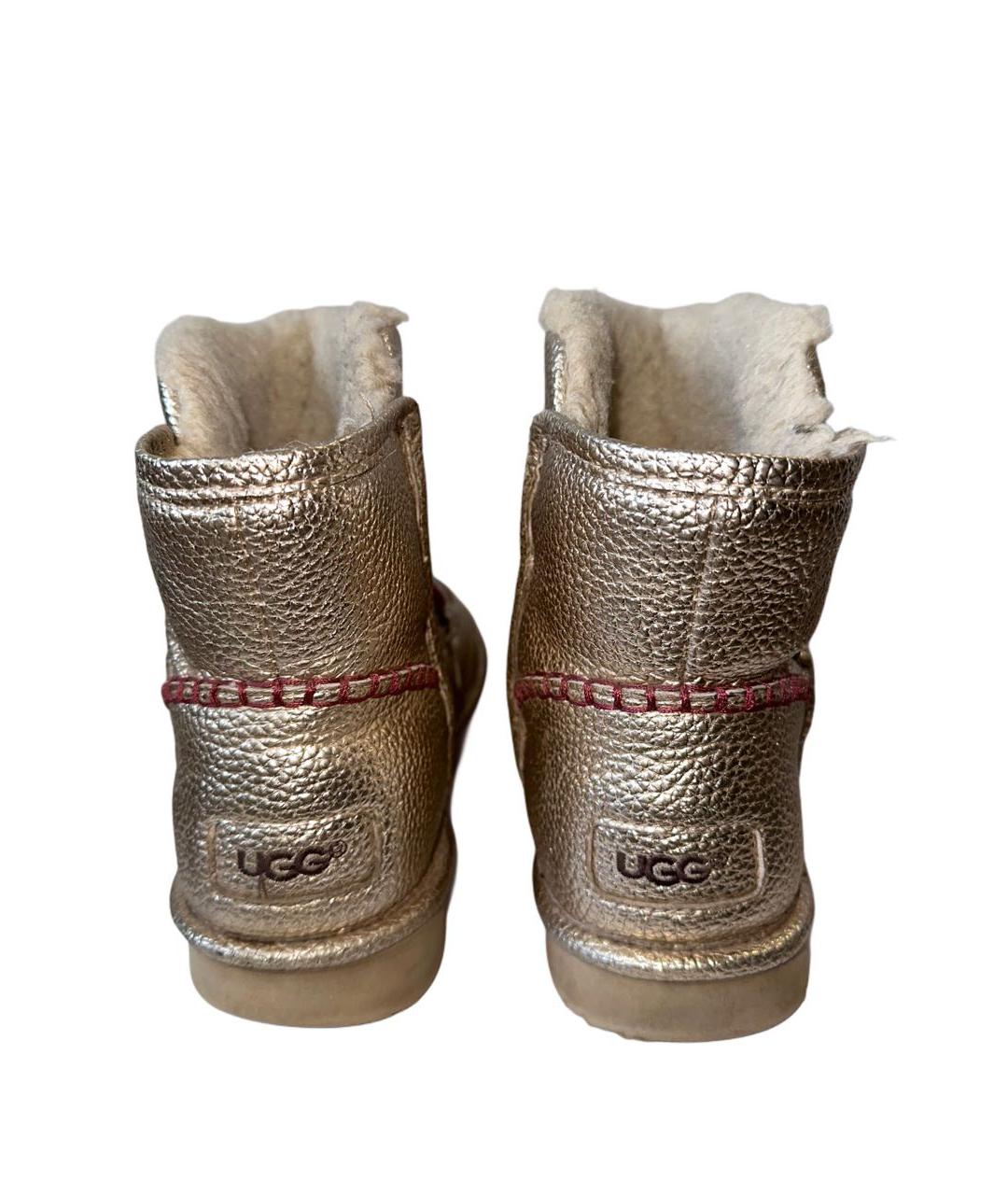 UGG AUSTRALIA Золотые сапоги из экзотической кожи, фото 4