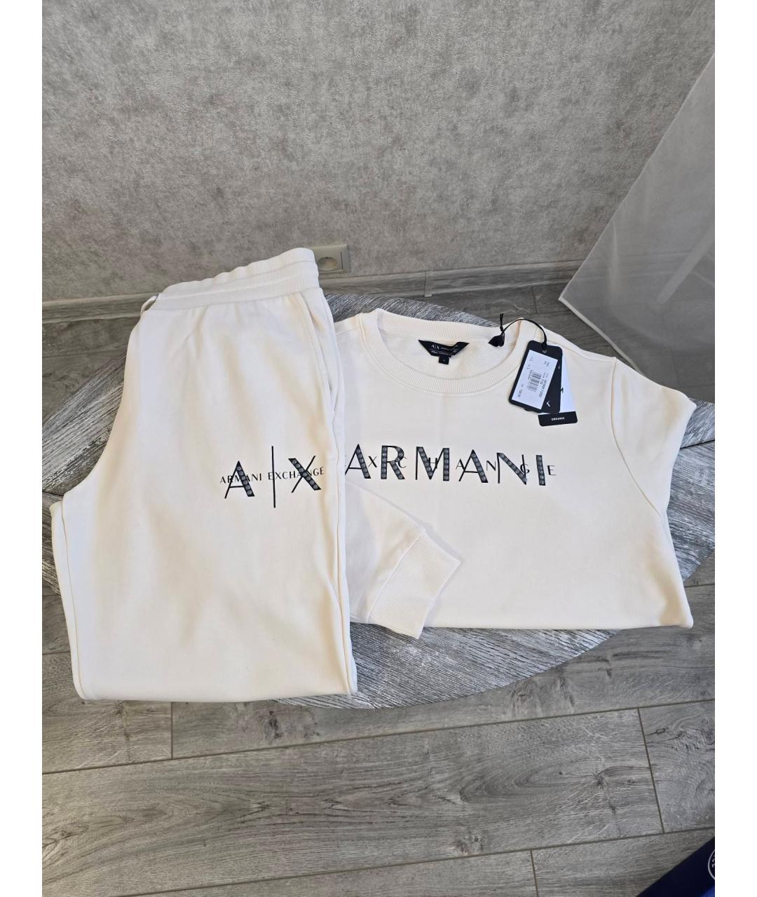 ARMANI EXCHANGE Белый хлопковый костюм с брюками, фото 4