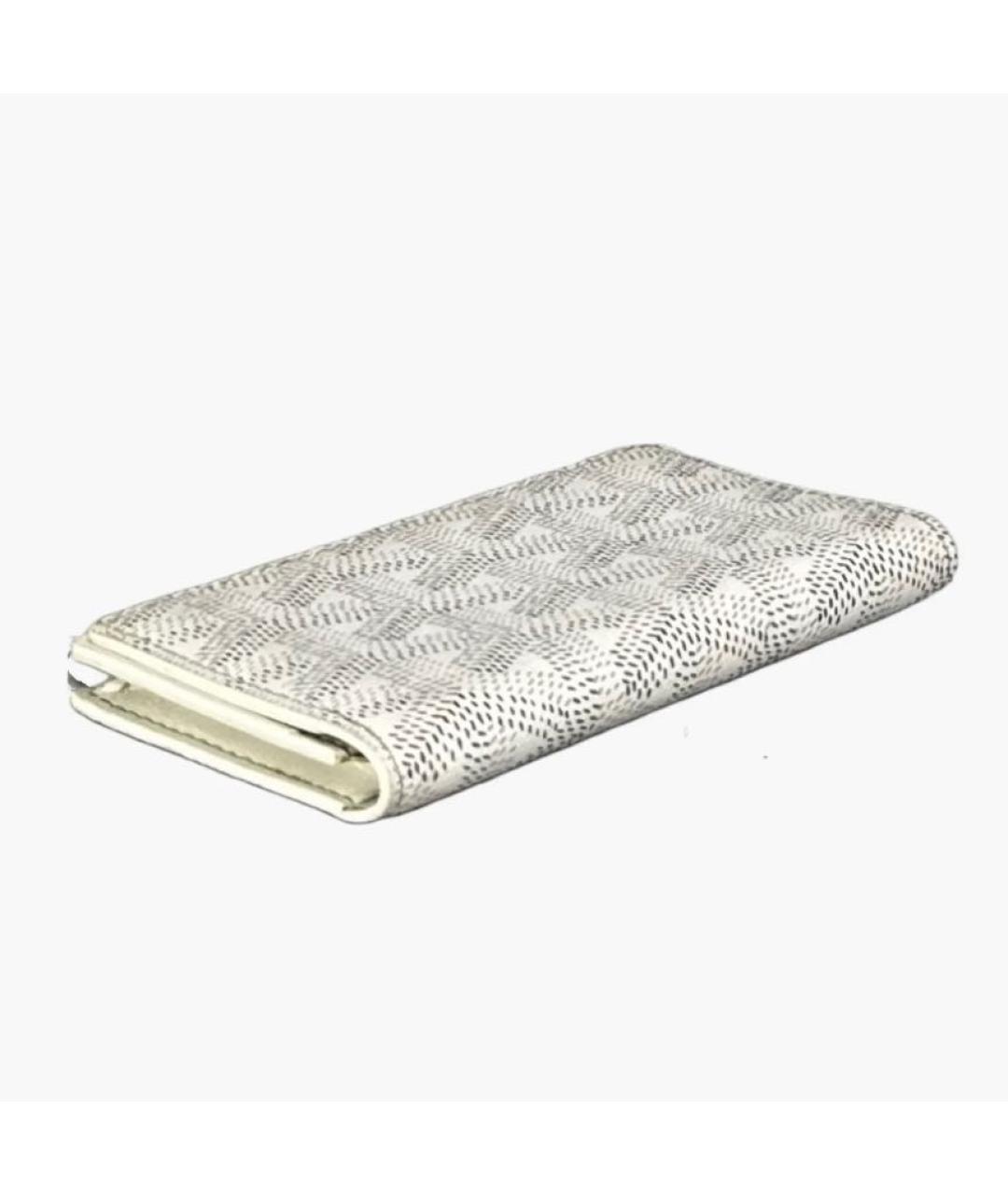 GOYARD Белый кожаный кошелек, фото 6