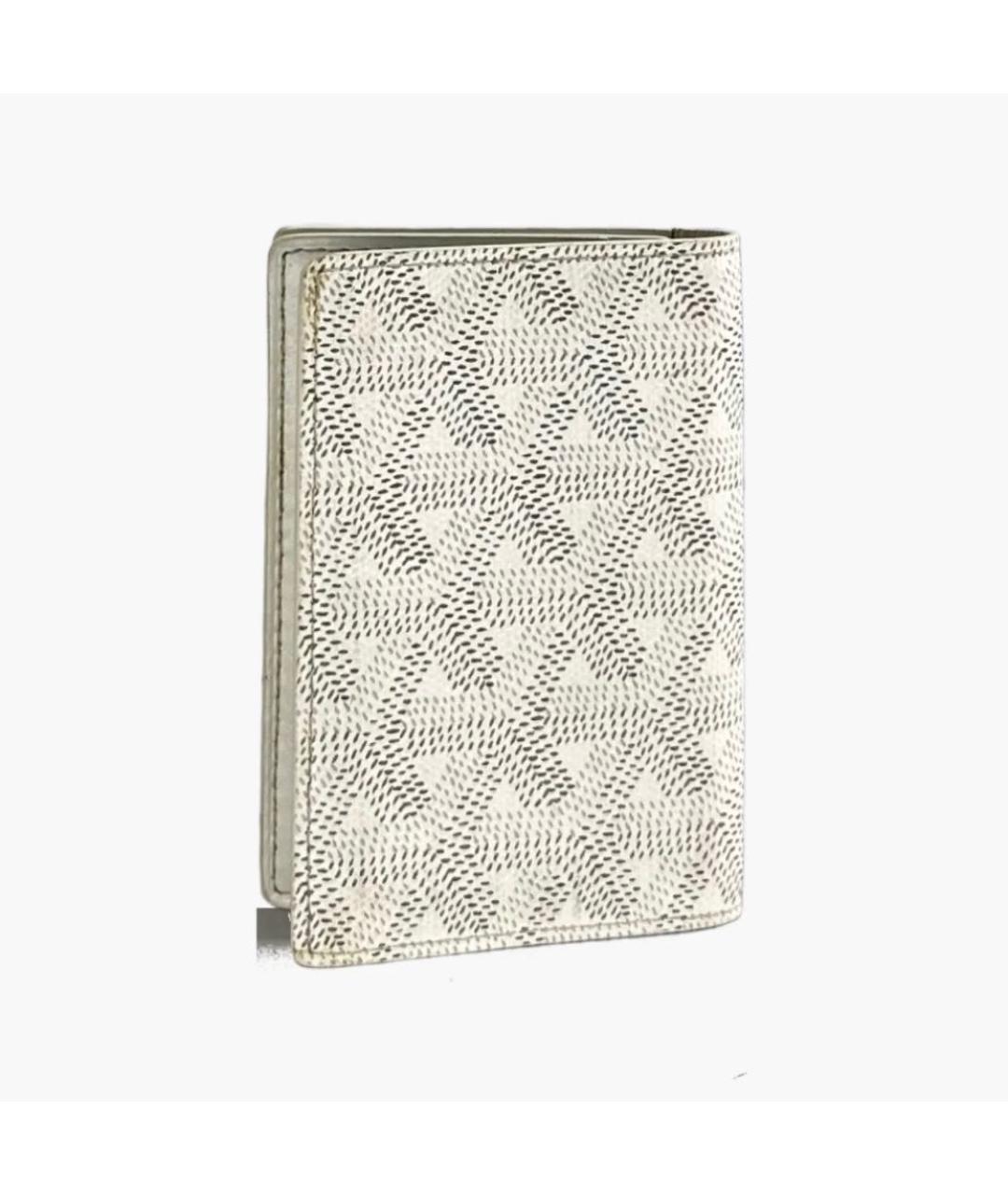 GOYARD Белый кожаный кошелек, фото 2