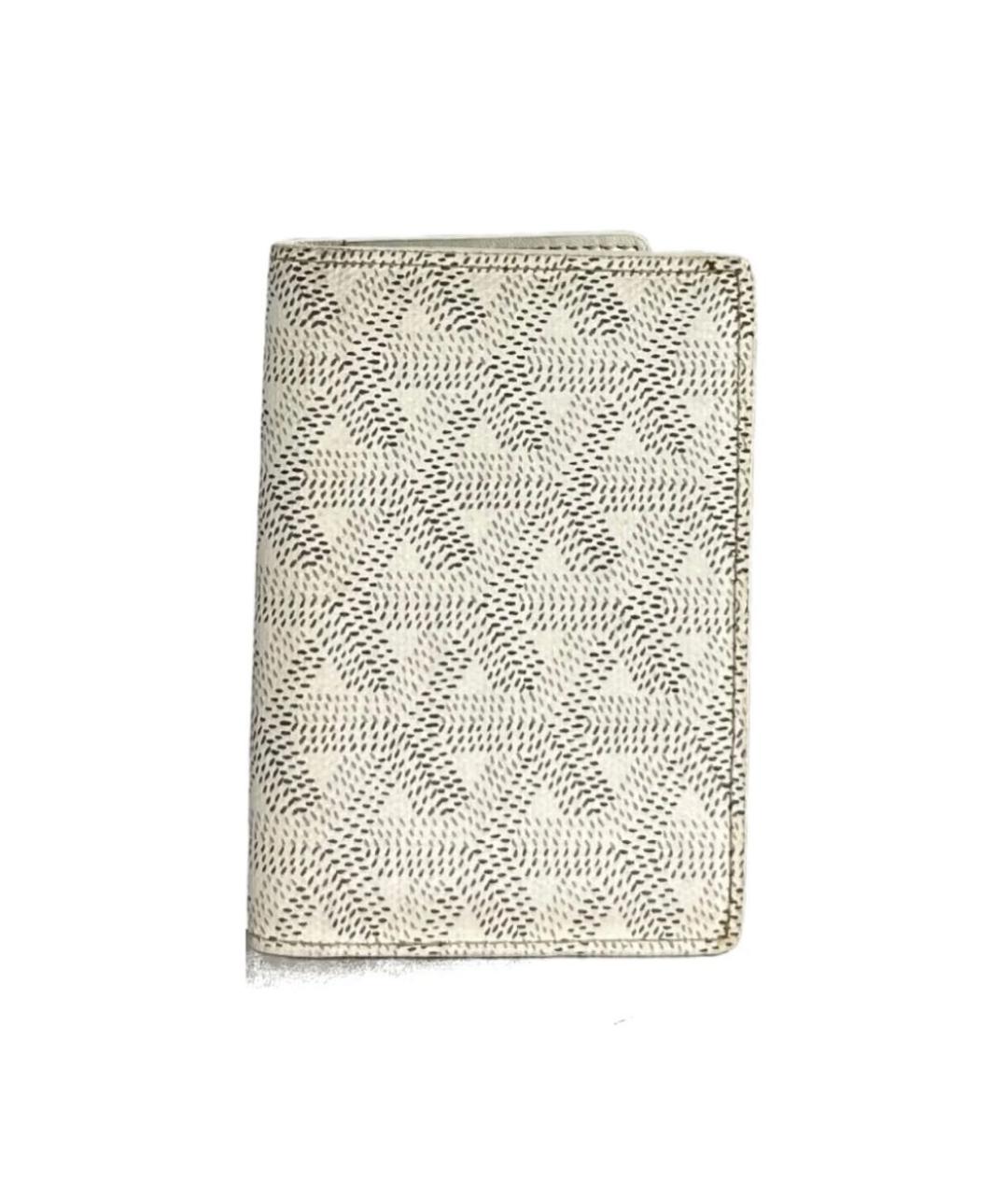 GOYARD Белый кожаный кошелек, фото 1