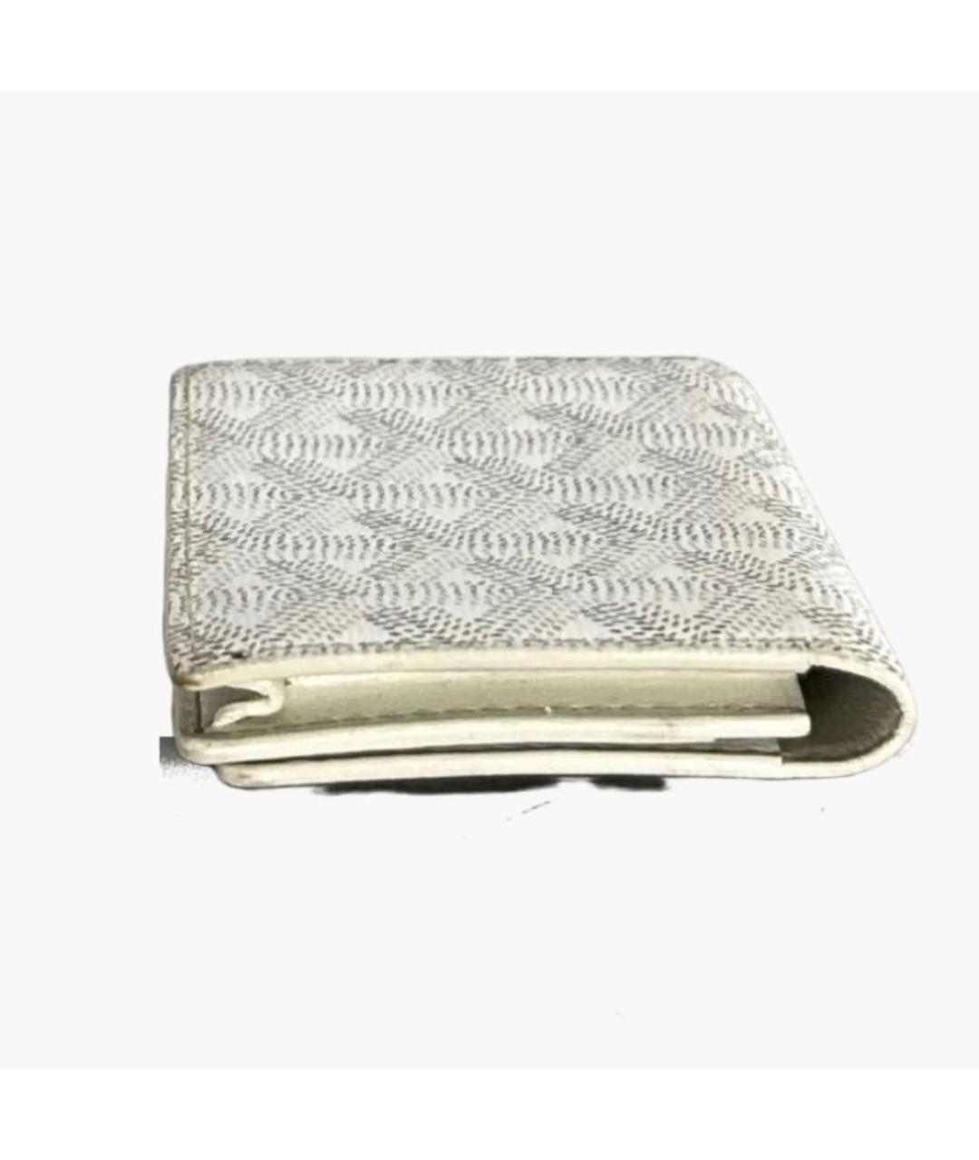 GOYARD Белый кожаный кошелек, фото 5