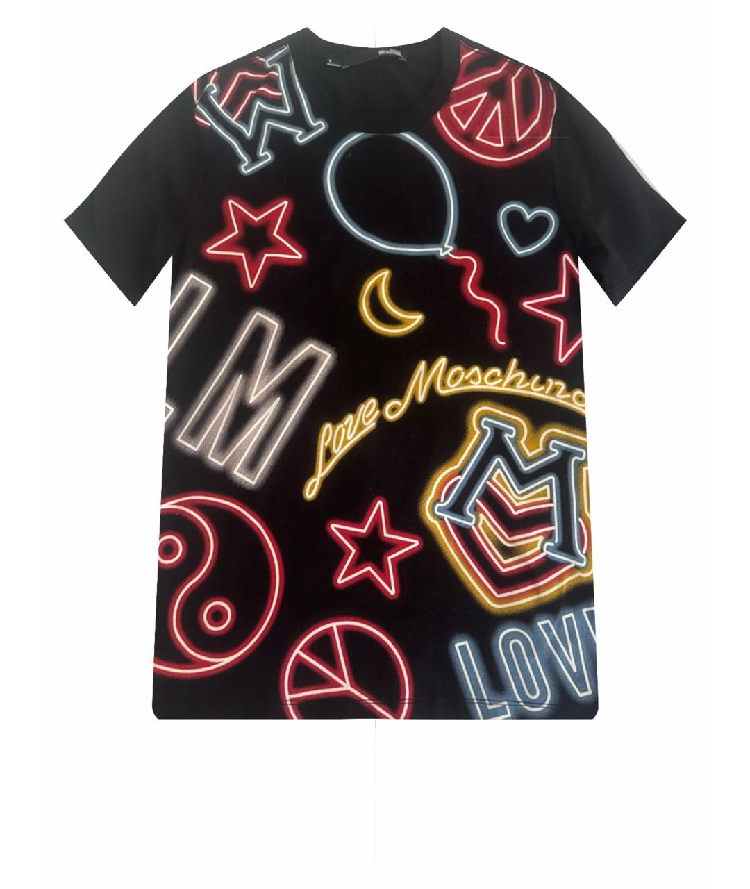 LOVE MOSCHINO Мульти хлопковая футболка, фото 1