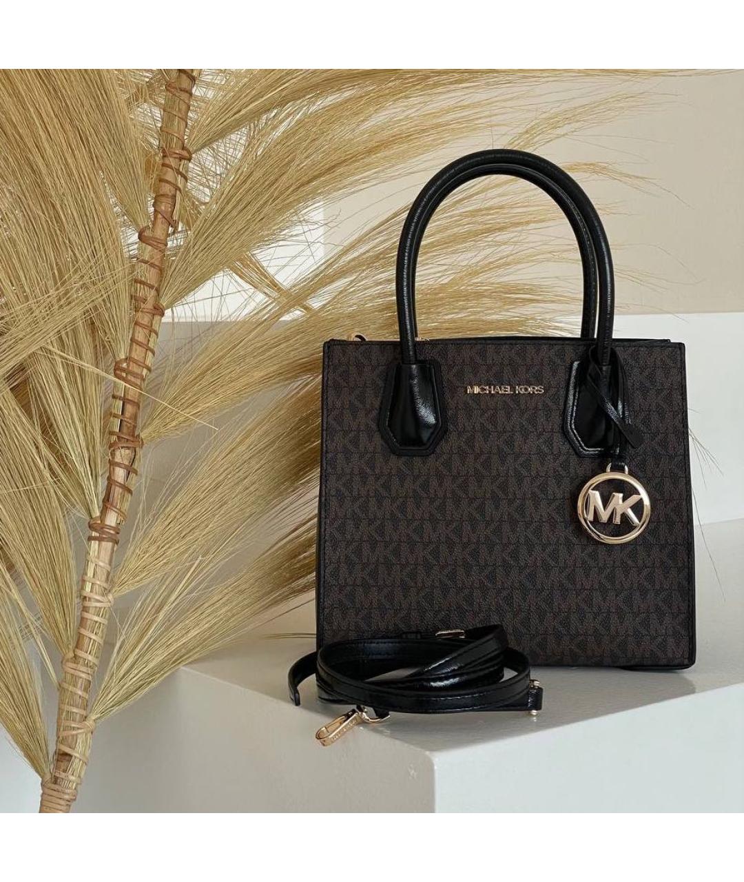 MICHAEL KORS Коричневая кожаная сумка с короткими ручками, фото 7