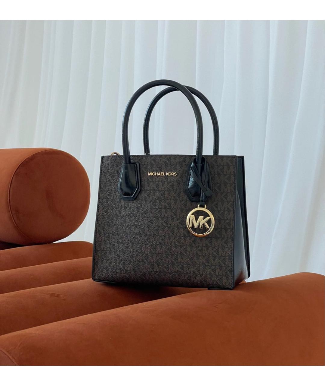 MICHAEL KORS Коричневая кожаная сумка с короткими ручками, фото 2