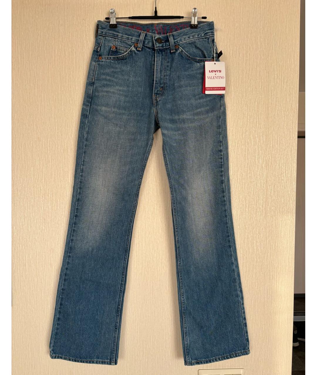 LEVI'S Голубые хлопковые прямые джинсы, фото 4