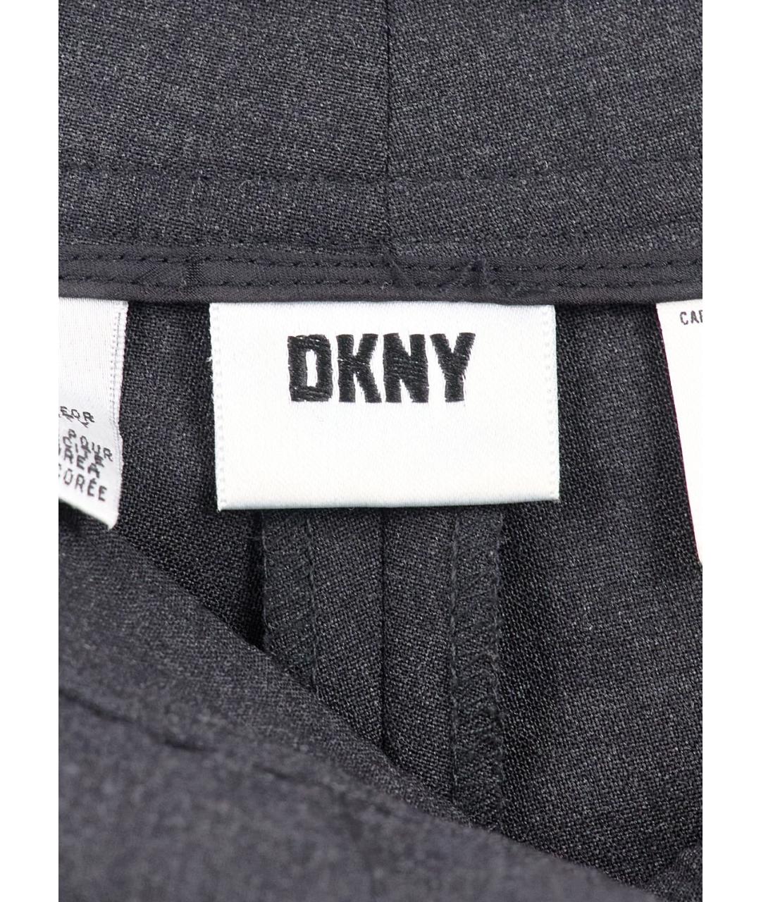 DKNY Серые шерстяные брюки широкие, фото 3