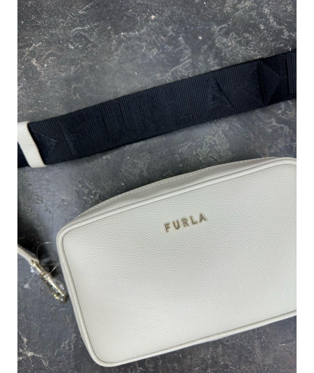 FURLA Бежевая кожаная сумка через плечо, фото 2