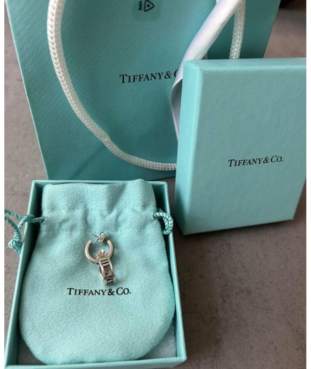 TIFFANY&CO Белые серебряные серьги, фото 4