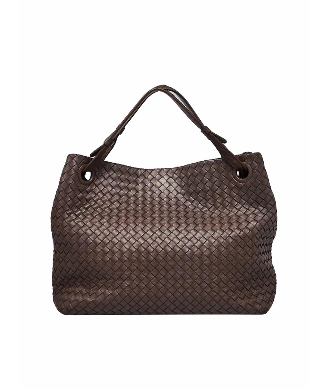 BOTTEGA VENETA Коричневая кожаная сумка через плечо, фото 1