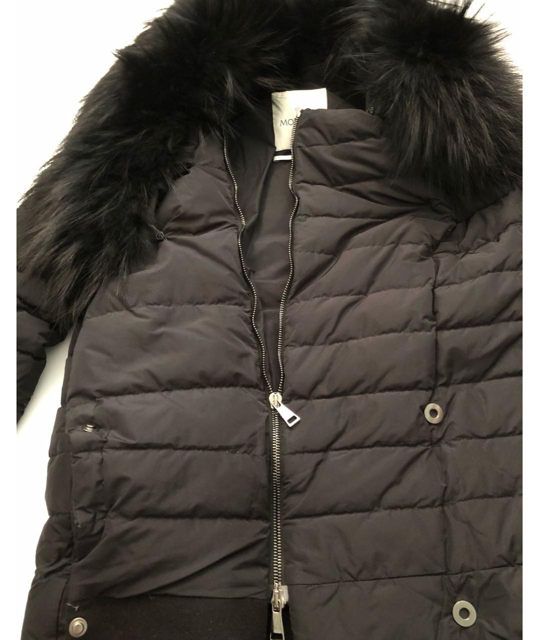 MONCLER Черный пуховик, фото 3