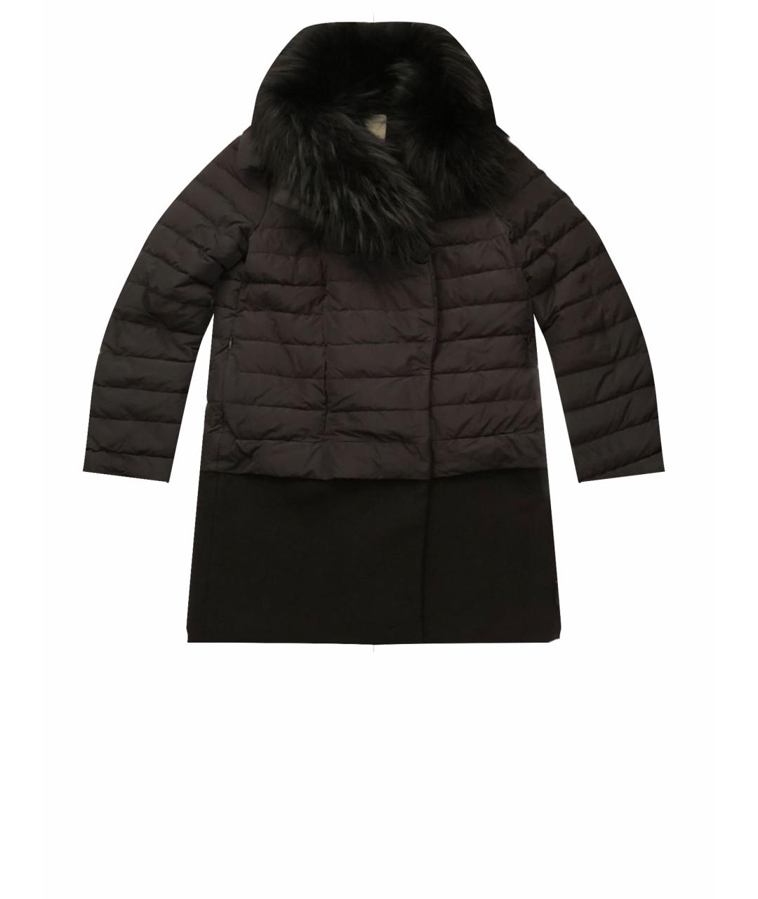 MONCLER Черный пуховик, фото 1