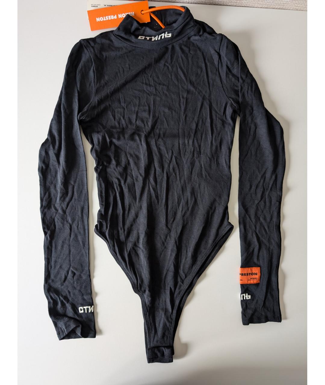 HERON PRESTON Черное вискозное боди, фото 2