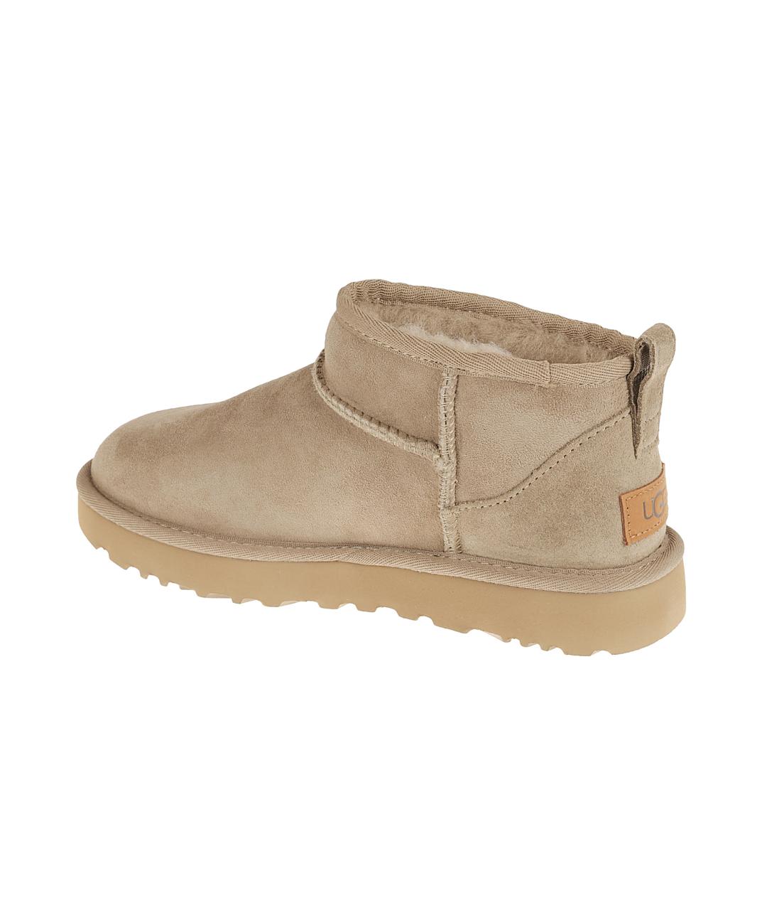 UGG AUSTRALIA Бежевые кожаные ботинки, фото 3