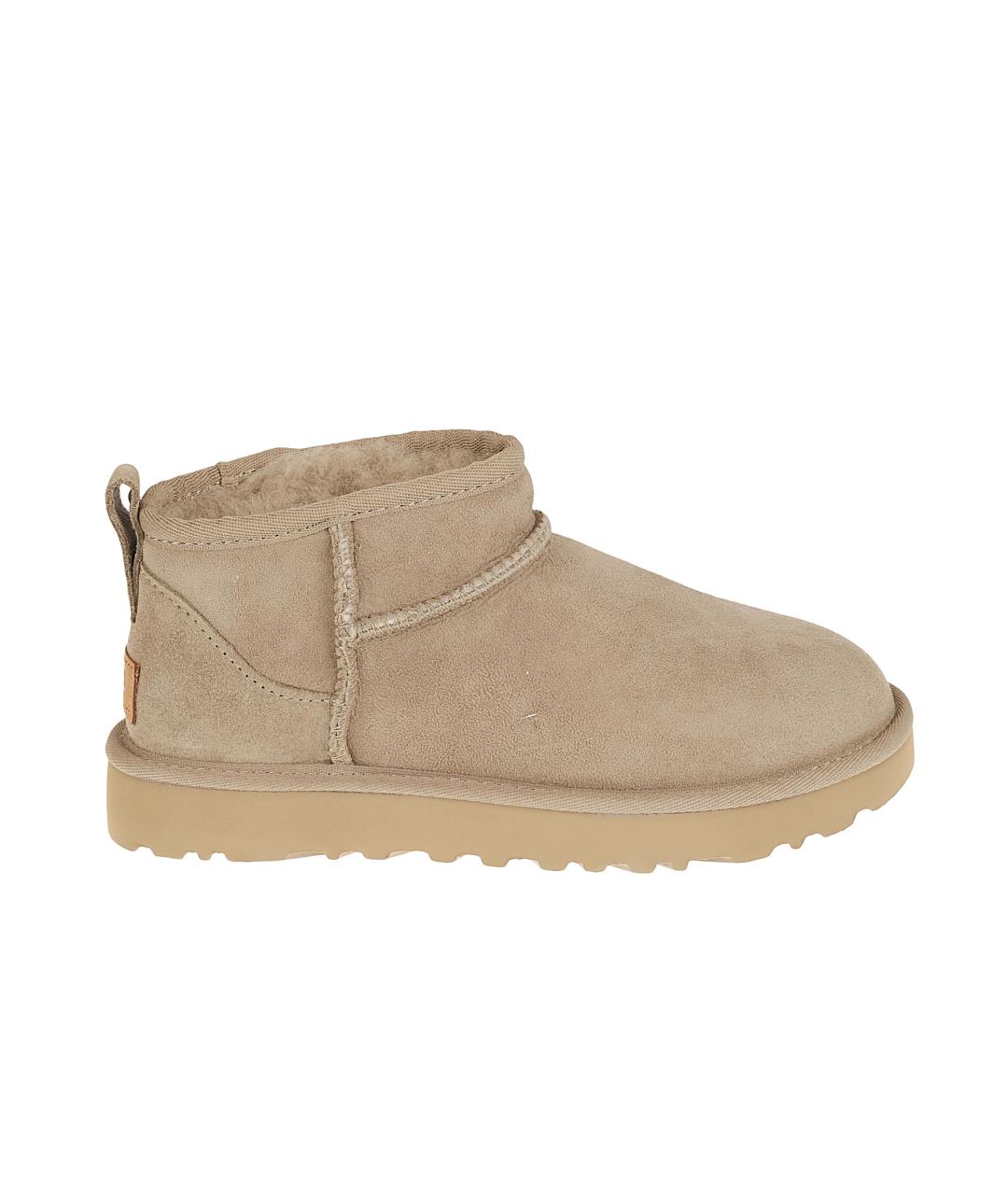 UGG AUSTRALIA Бежевые кожаные ботинки, фото 1