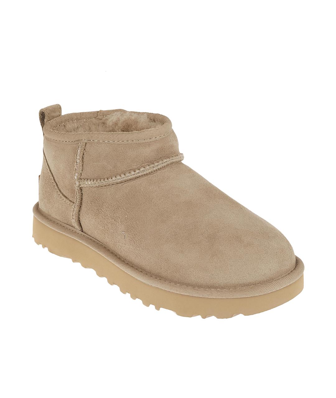 UGG AUSTRALIA Бежевые кожаные ботинки, фото 2