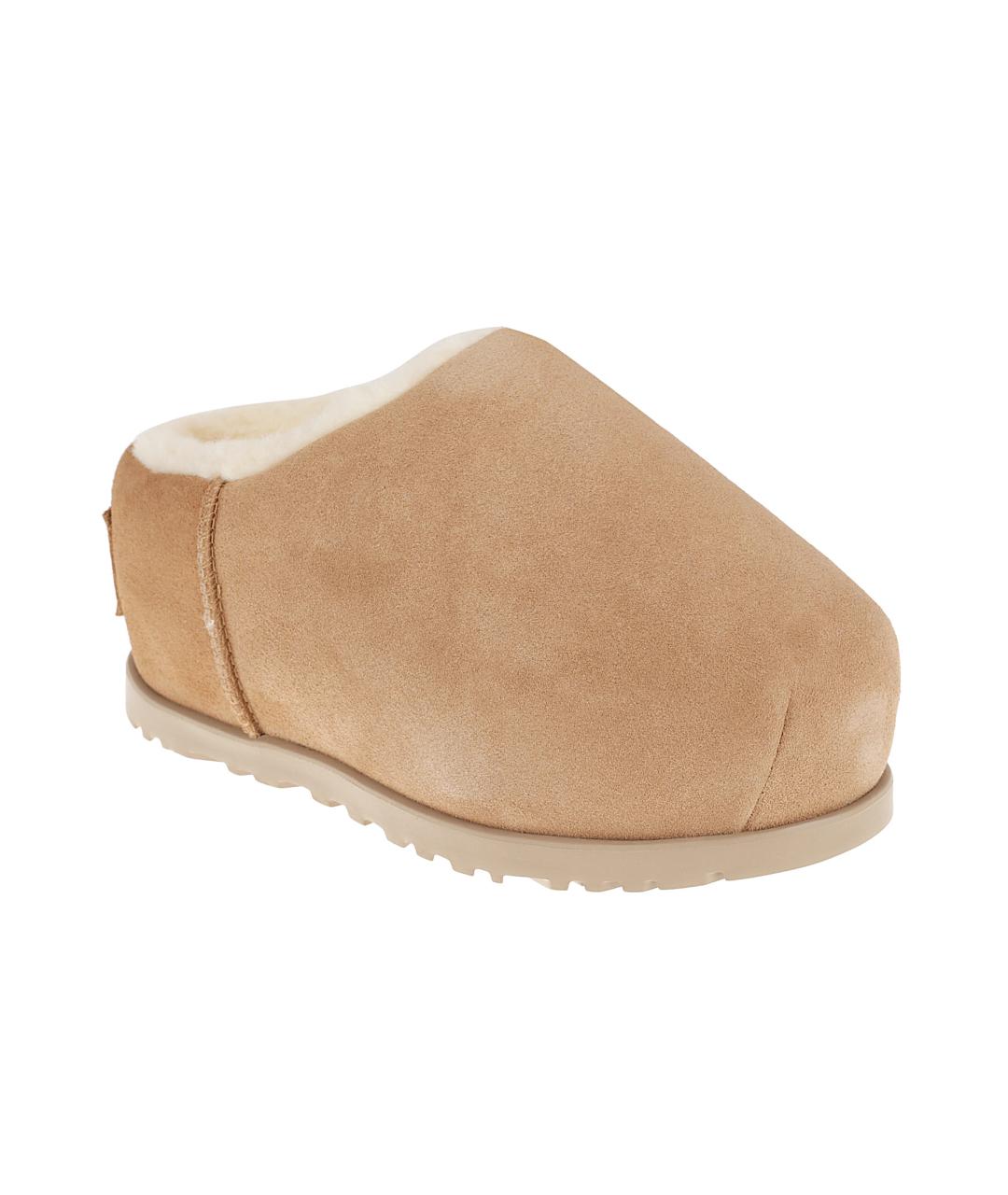 UGG AUSTRALIA Бежевые кожаные сабо, фото 2